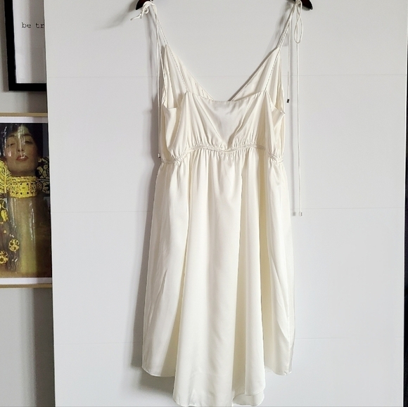 Retrofête Diane Embellished Satin Mini Dress, Size Large, White, NWT - Picture 12 of 16